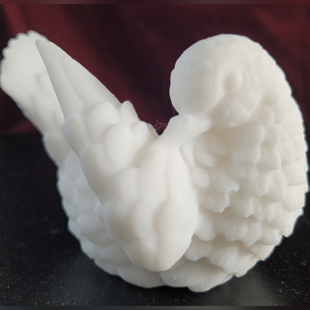Vintage Alabaster White Dove Love Bird